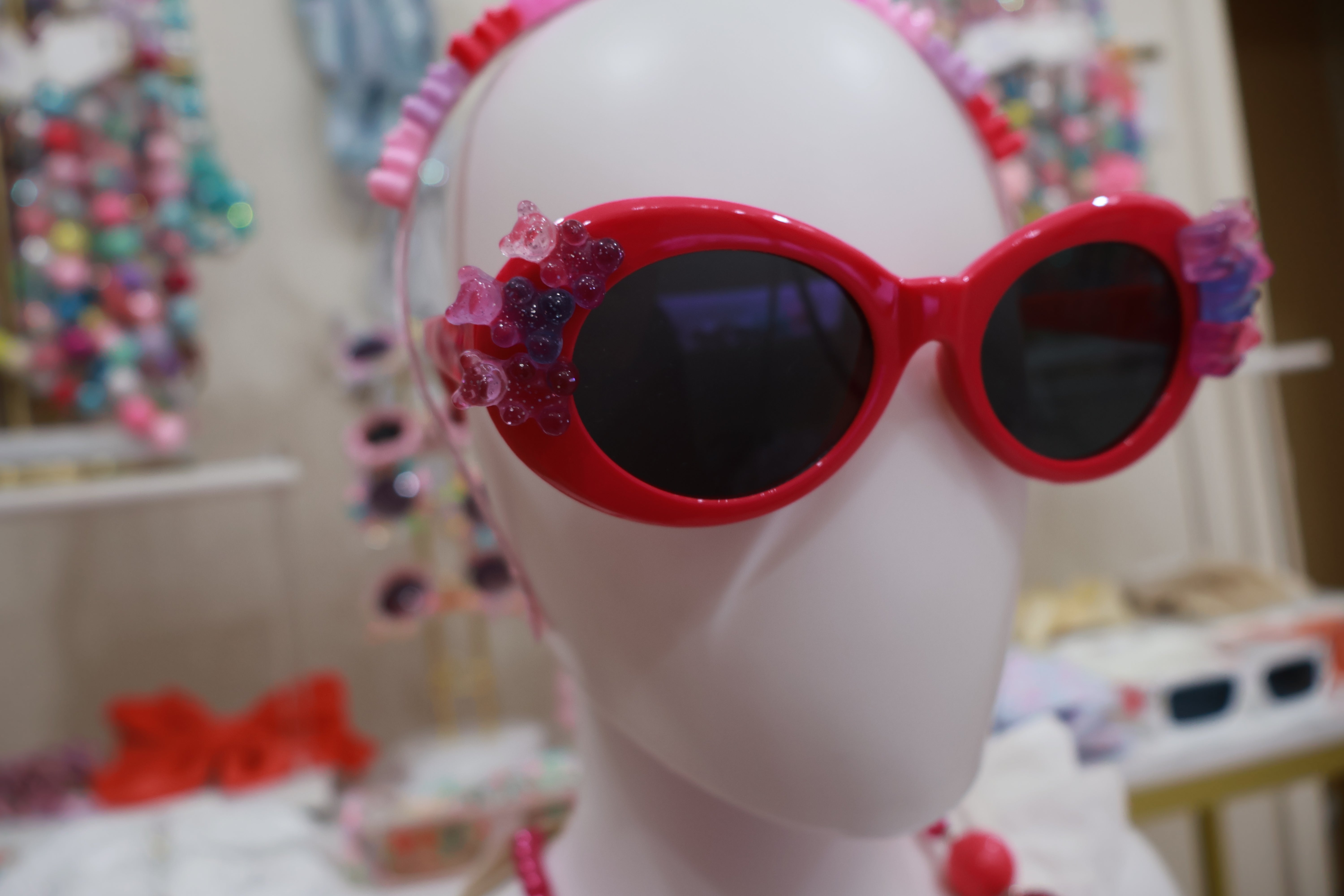 Fuchsia Gummy Bear Sunglasses